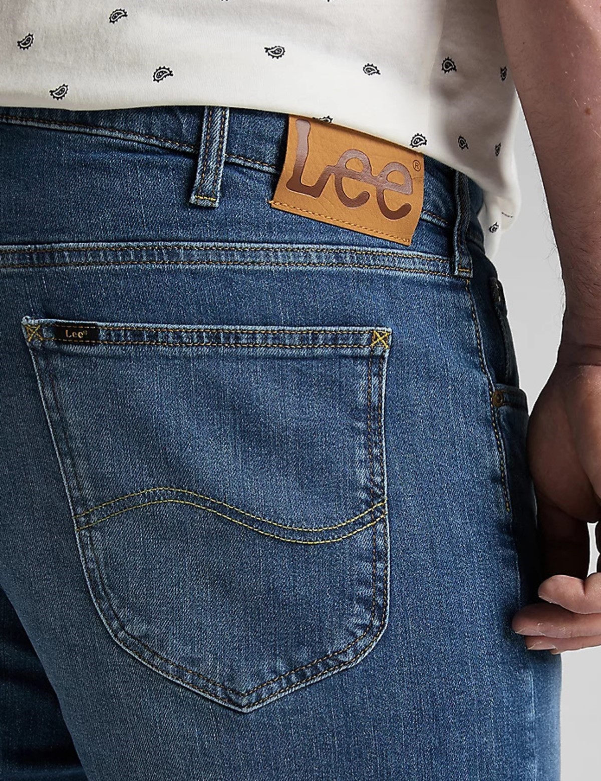 Lee Daren Zip Fly ανδρικό μπλε τζιν ξεβάμματα L707PXGQ φωτογραφία